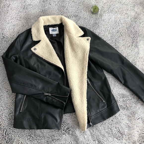 old navy leather jacket